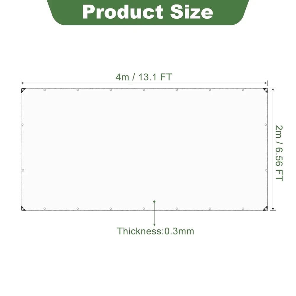 2×4m クリアタープ 温室 庭 パティオ用 結束ロープ付き