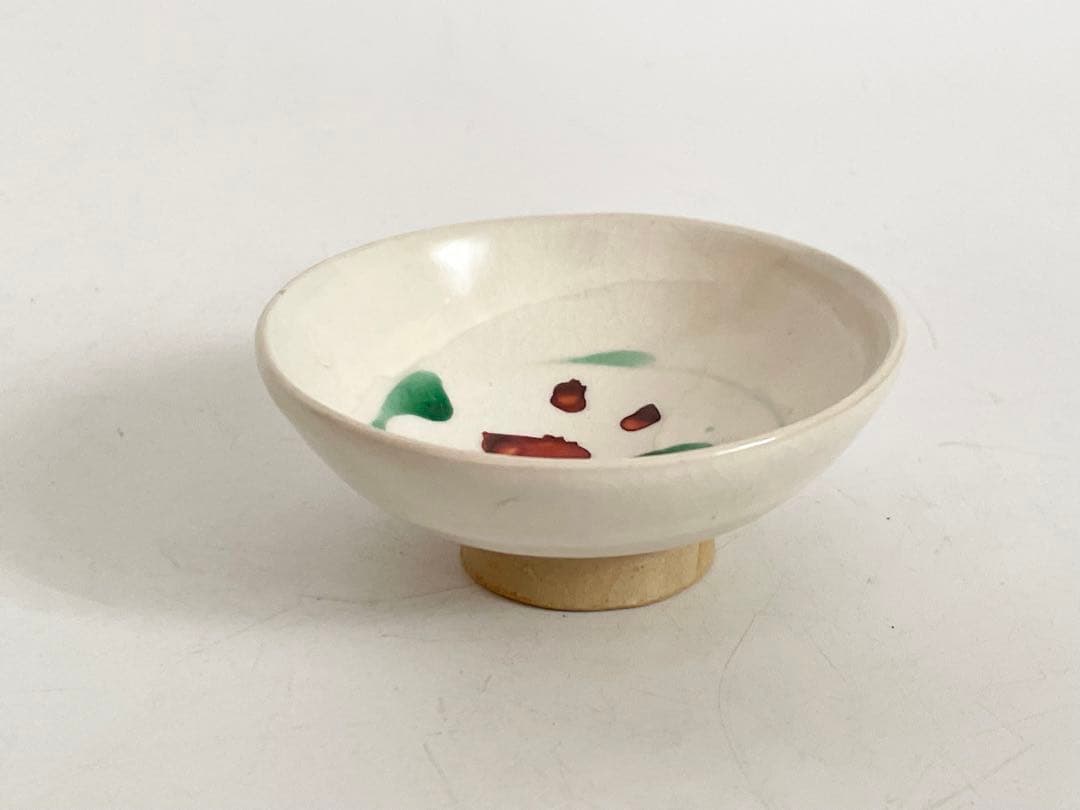 陶芸家　小山冨士夫　酒觴　宋赤絵写　花　ぐい呑　盃　酒器　鎌倉　共箱