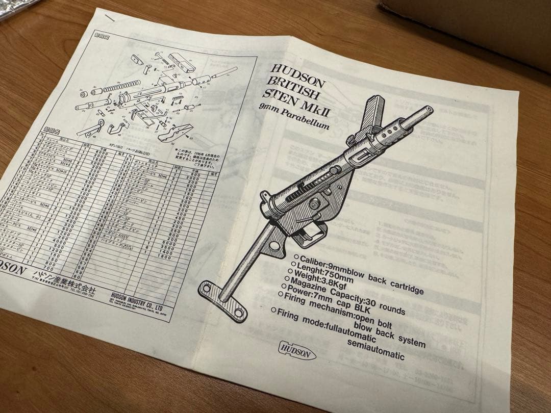 HUDSON STEN Mk-II モデルガン