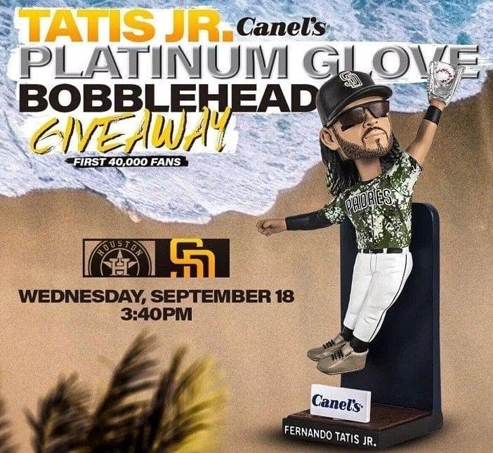 新品 超美品 タティスジュニア ボブルヘッド F.タティースJR. 球場配布品