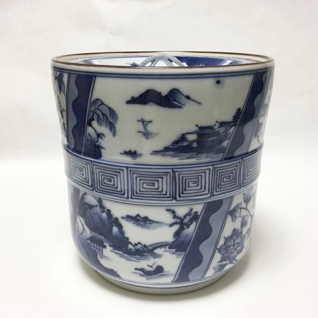 染付皆具 手塚央 茶道具 古物品 木箱入