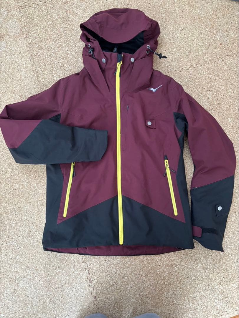 ミズノ バーガンディ スキーウェア上下