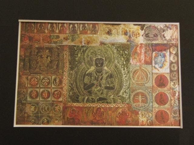 高畑郁子、【佛典抄】、希少な額装用画集より、新品額装付