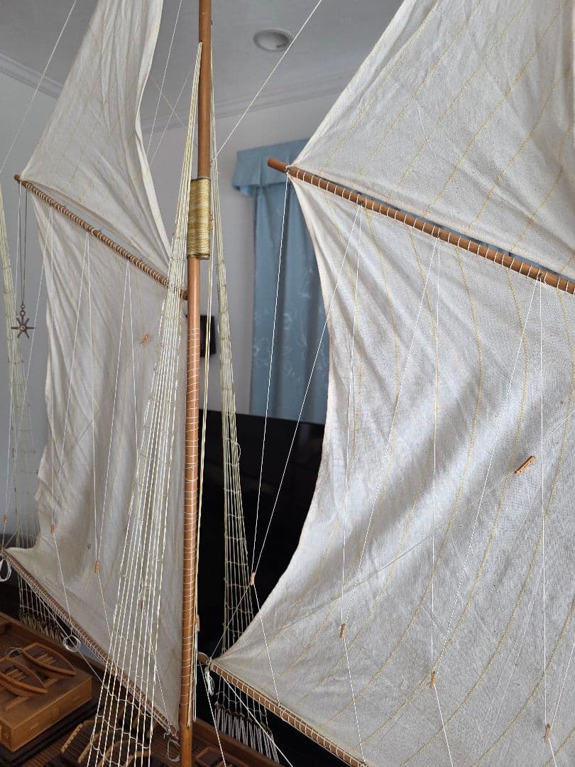 希少品 骨董品 アンティーク 木製ヨット 80年前