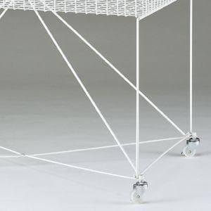 新品■簡単ネットワゴン90cm白色キャスター付ディスプレイ催事SALE販売業務用