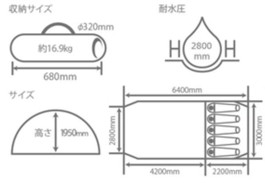 DOD カマボコテント2　別注モデル