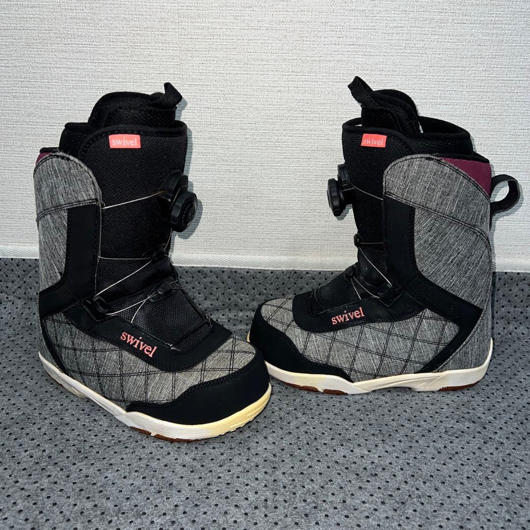 7-8回使用 人気サイズ23.5cm swivel ダイヤル スノボブーツ