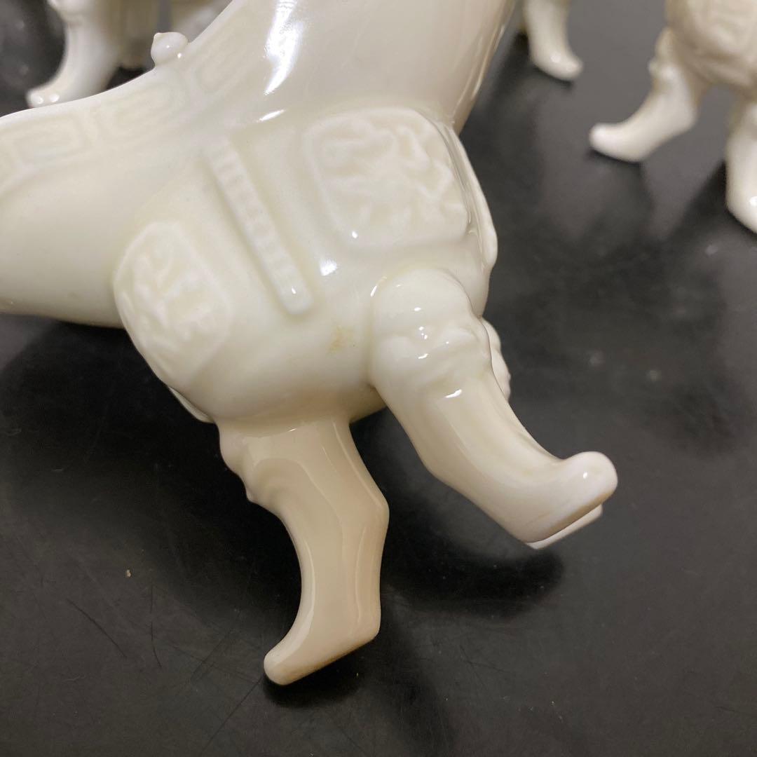 中国美術 徳化窯 白磁 三足爵