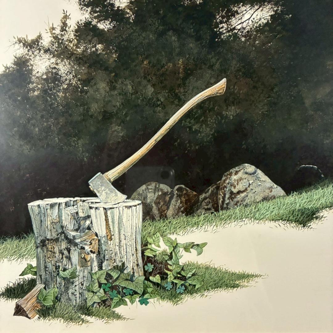 Jack Bernard Bevier「CHOPPING～」リトグラフ サイン入