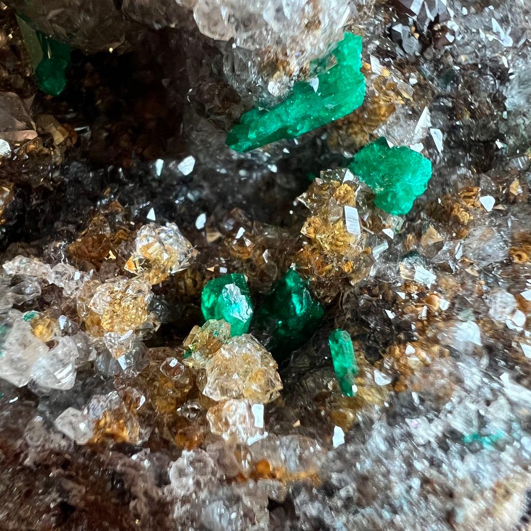 ダイオプテーズ 水晶 共生 鉱物 標本 原石