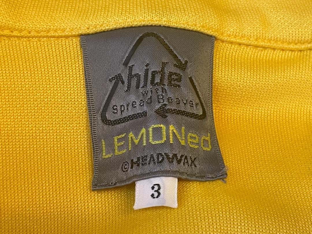 正規品　サイズ3　hideサイドカーブジャージ　イエロー　LEMONeD
