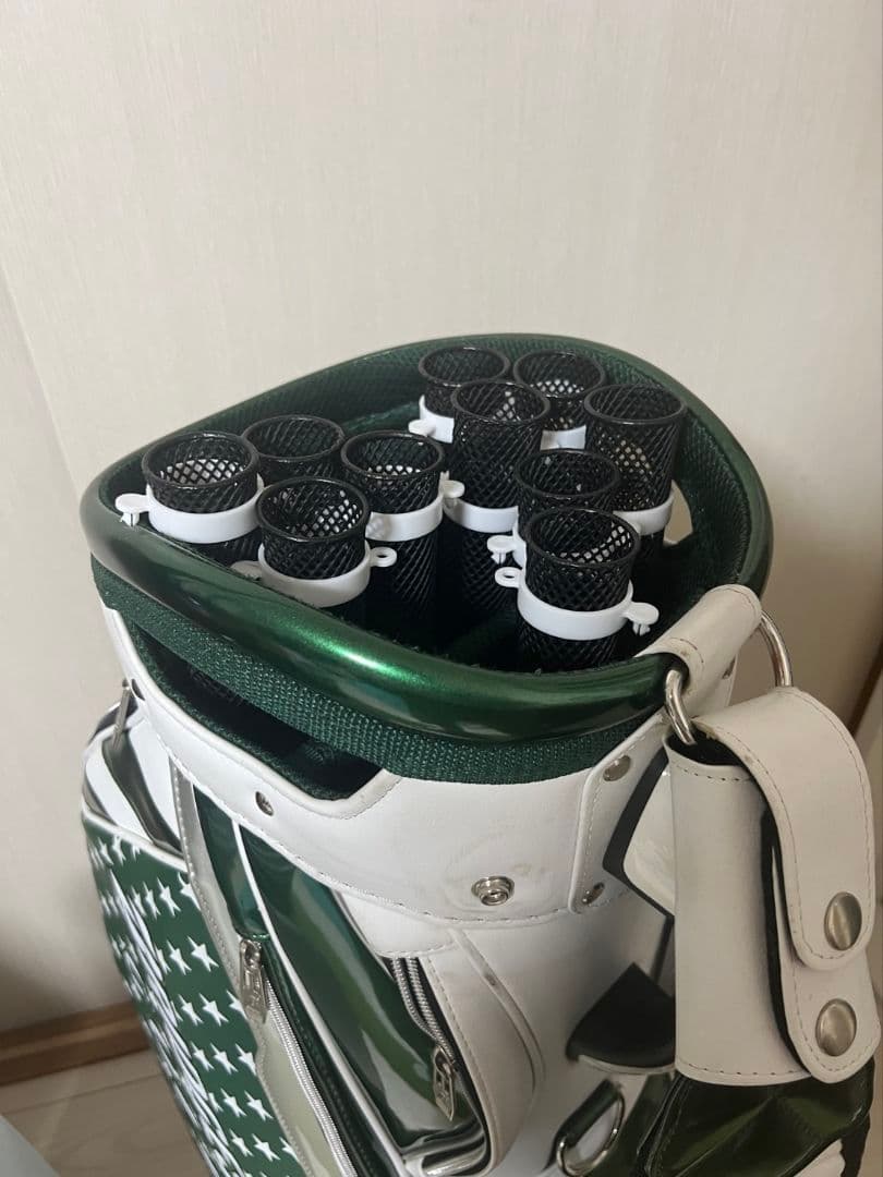 ブリヂストン 限定モデル２０２２年 マスターズ 合皮レザー ３点式キャディバッグ