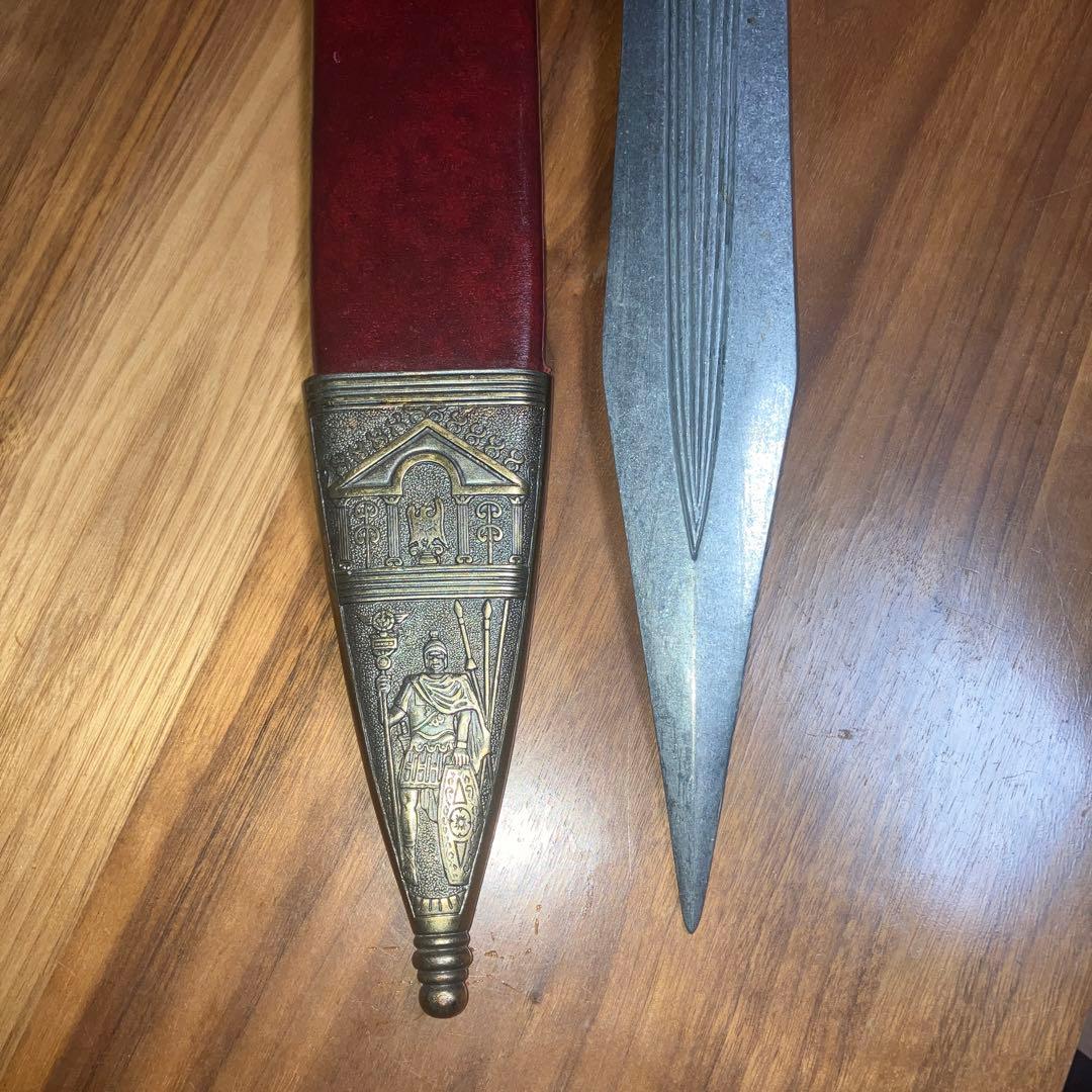 DENIX グラディウス シーザーソード ゴールド　赤い鞘　革風の鞘