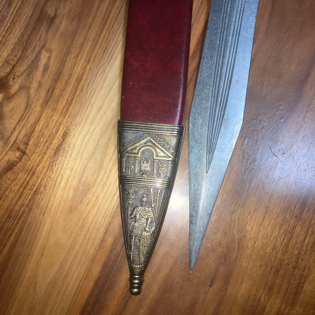 DENIX グラディウス シーザーソード ゴールド　赤い鞘　革風の鞘