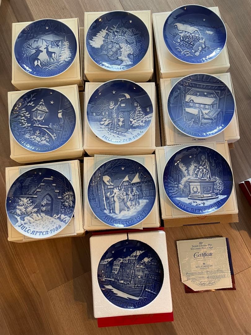 Bing & Grøndahl クリスマスプレート 1980年代 10枚セット