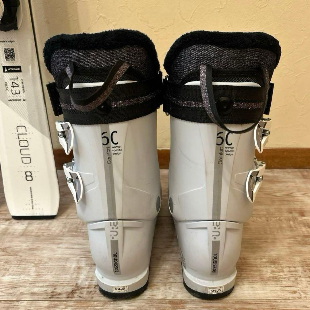 ◾️カービングスキーセット　板143㎝　ブーツ24.5㎝　女性用　レディース用