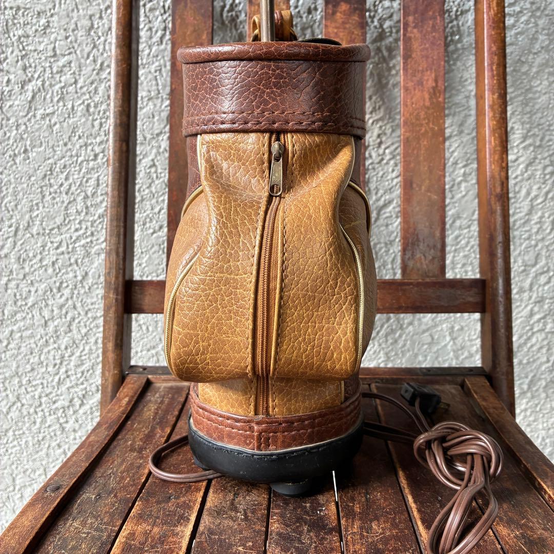 貴重レア！アメリカヴィンテージ　ゴルフバッグの卓上ランプ　GOLFインテリア照明