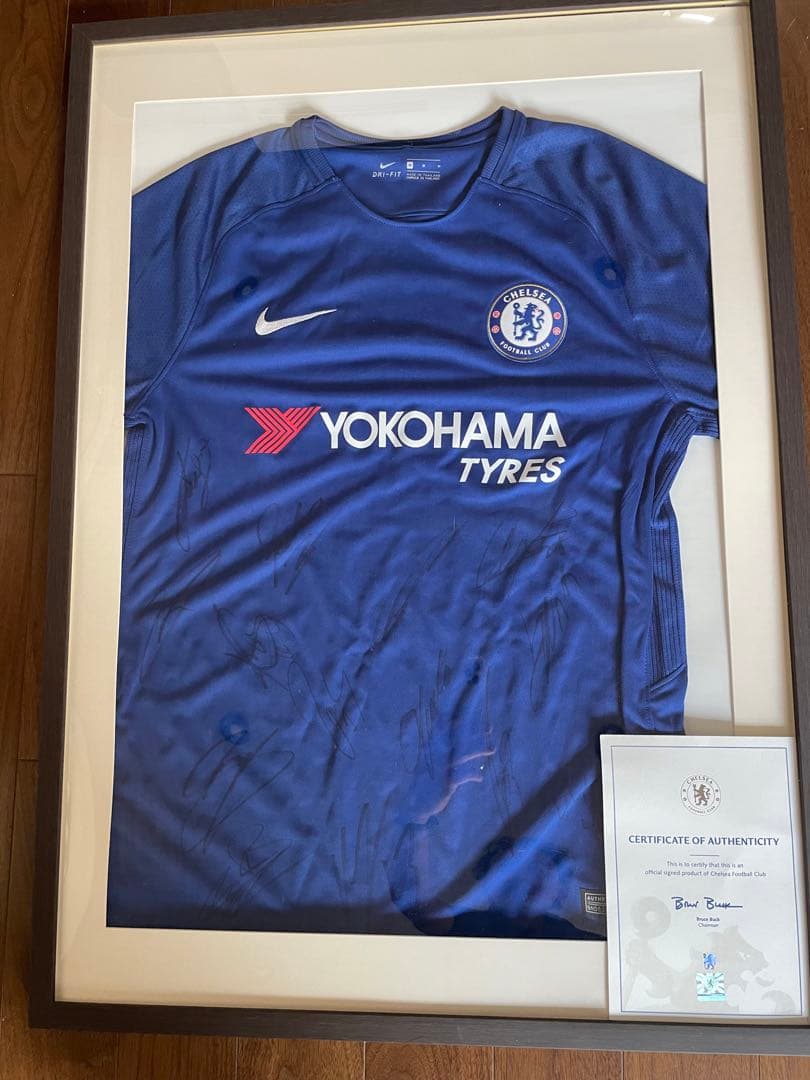 プレミアリーグ　チェルシー17/18 選手サイン寄せ書き