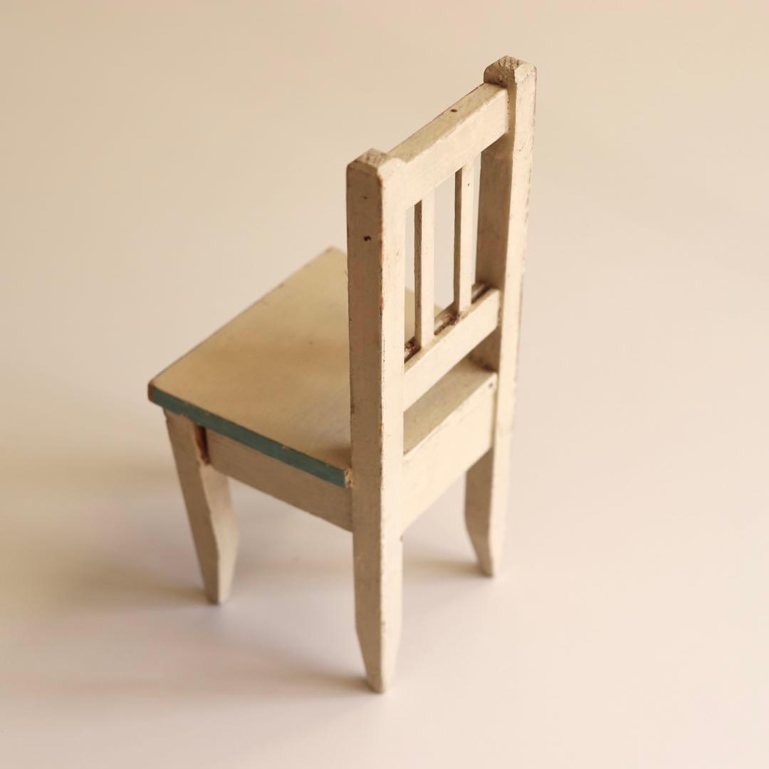 アンティーク　ドール家具　椅子　木製　ドールハウス　ミニチュア