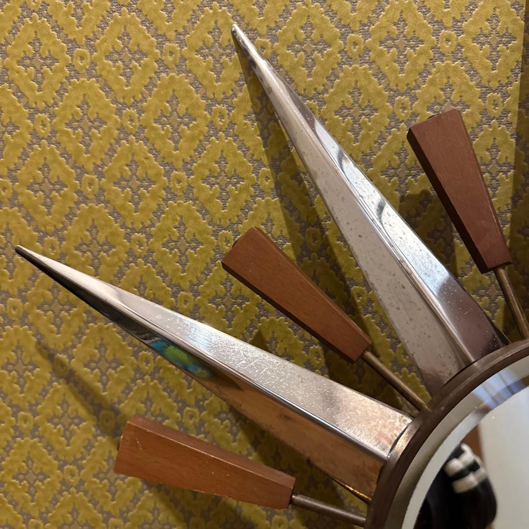 貴重 60s イギリスアンティーク MEC サンバースト ウォールミラー