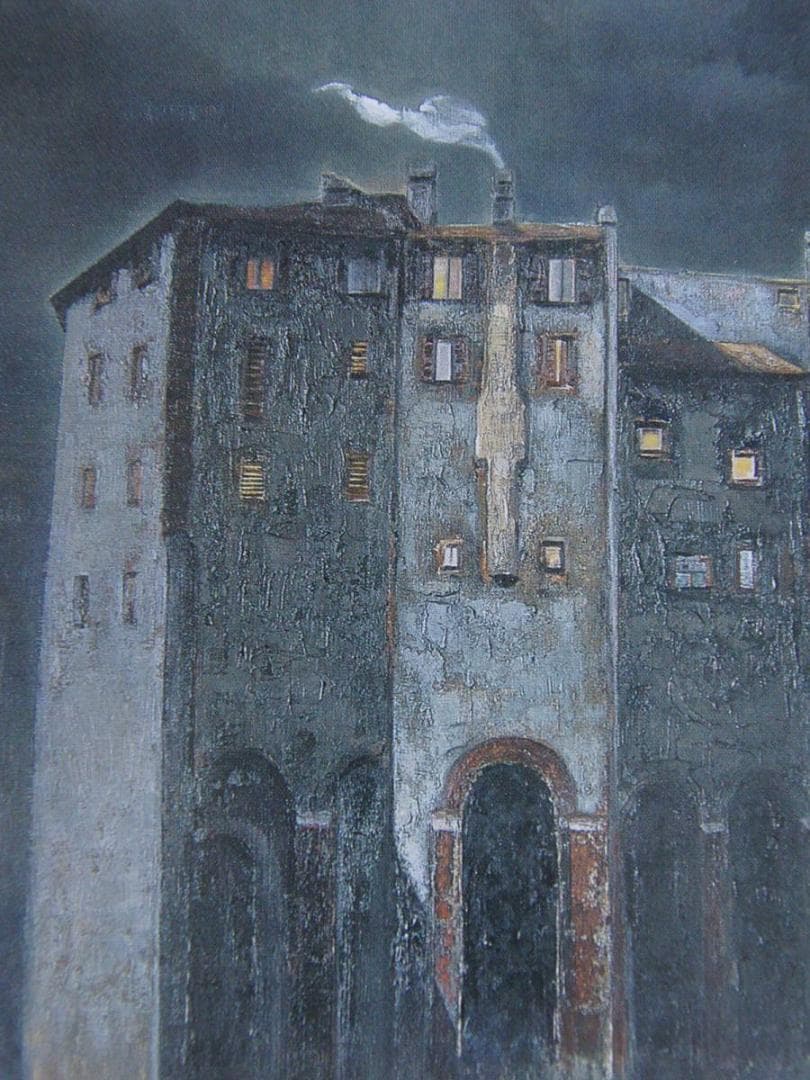 新井象子、【あかり】、希少な額装用画集より、新品額装付