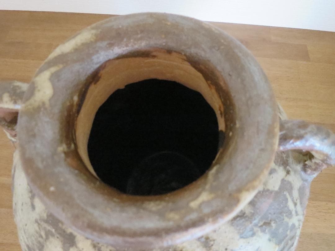 耳付　壺　松下松長作　木箱付き