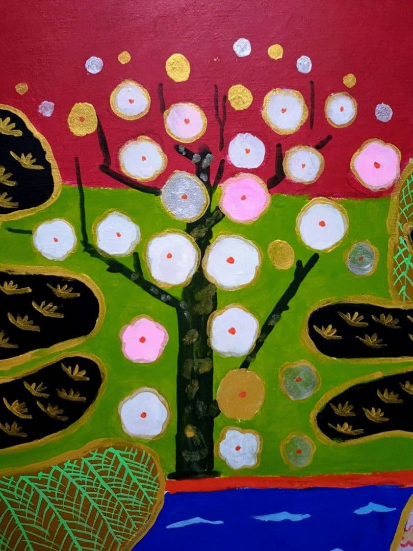 【F20号】片岡球子【めで多き富士】手描き/表裏サイン/油彩/絵画/額縁/額装