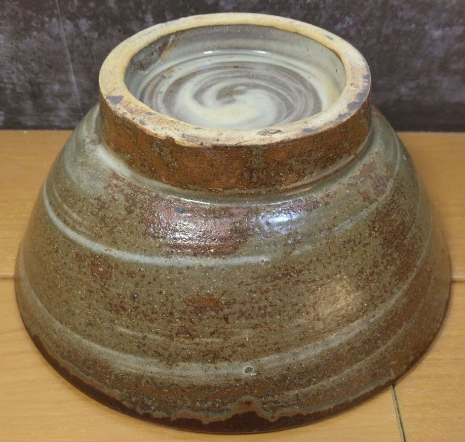 人間国宝 金城次郎 魚紋茶碗 栞 共箱 美品 壺屋焼 壷屋焼 やちむん 魚2匹