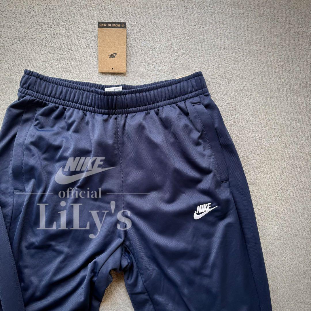 【Ｌサイズ】ナイキ上下セットアップ　ネイビー　ロゴ刺繍　スウォッシュ　新品未使用