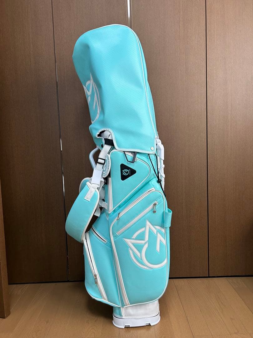 MG スタンド式ゴルフバッグ 水色