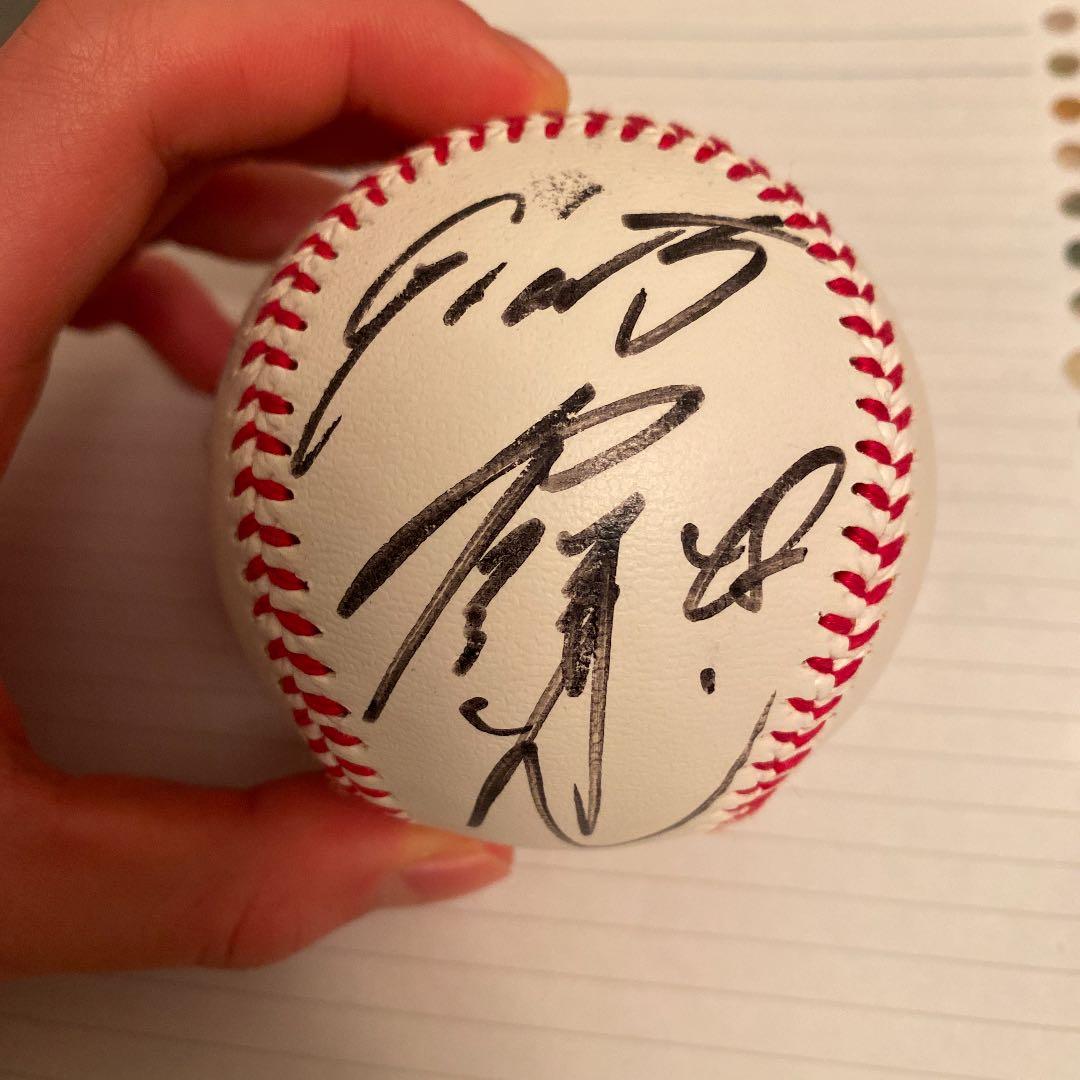 現役巨人時代　矢野謙次　直筆サインボール