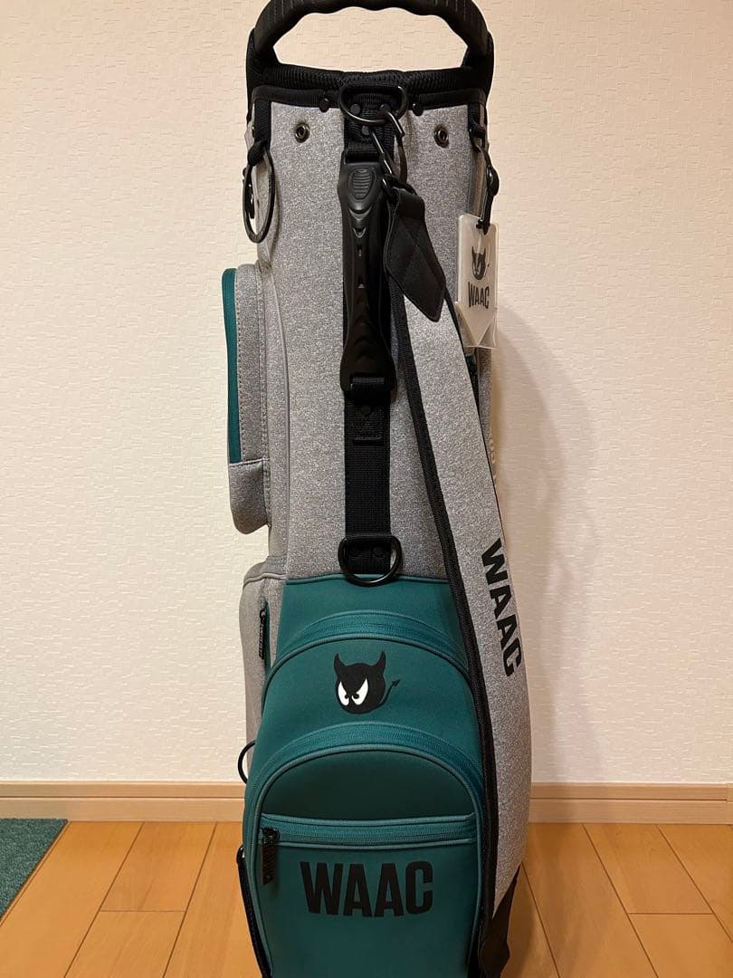 最終値下げ　WAAC ゴルフバッグ・スタンドキャディバッグ グレー/ターコイズ