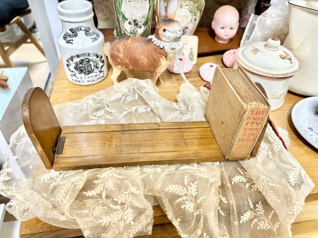 アンティーク　ミニチュア本棚　豆本用本棚