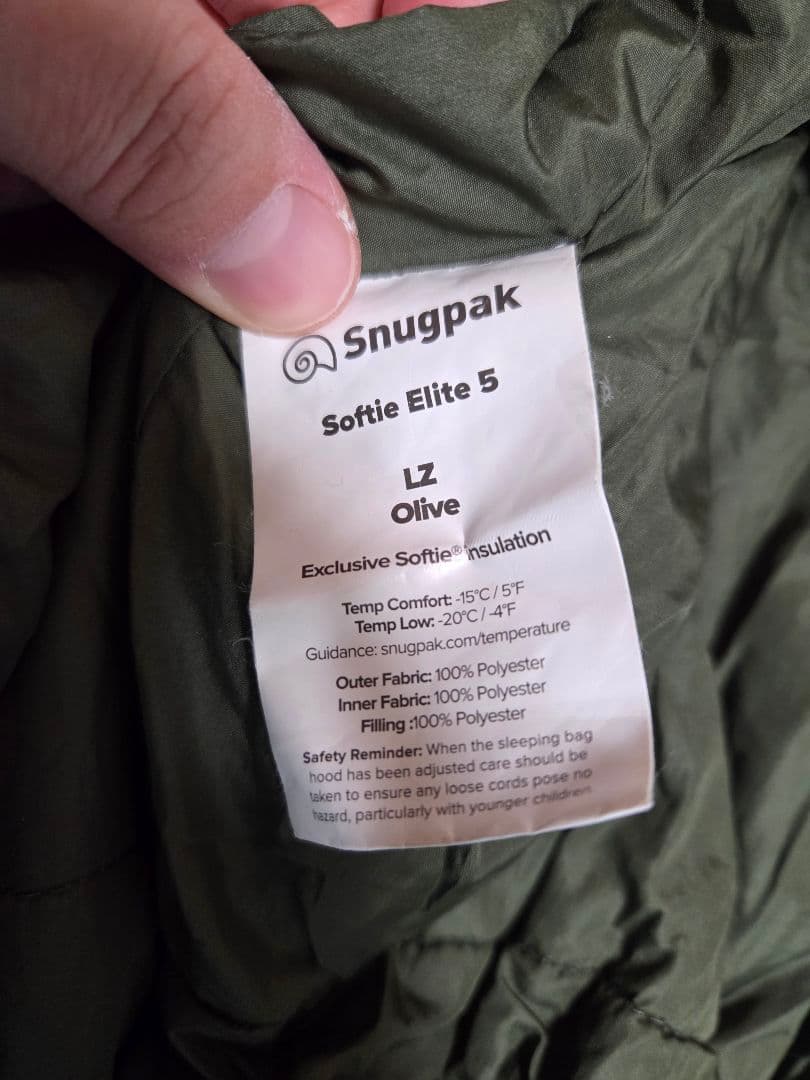 Snugpak 寝袋 ソフティー エリート5 elite5 冬用