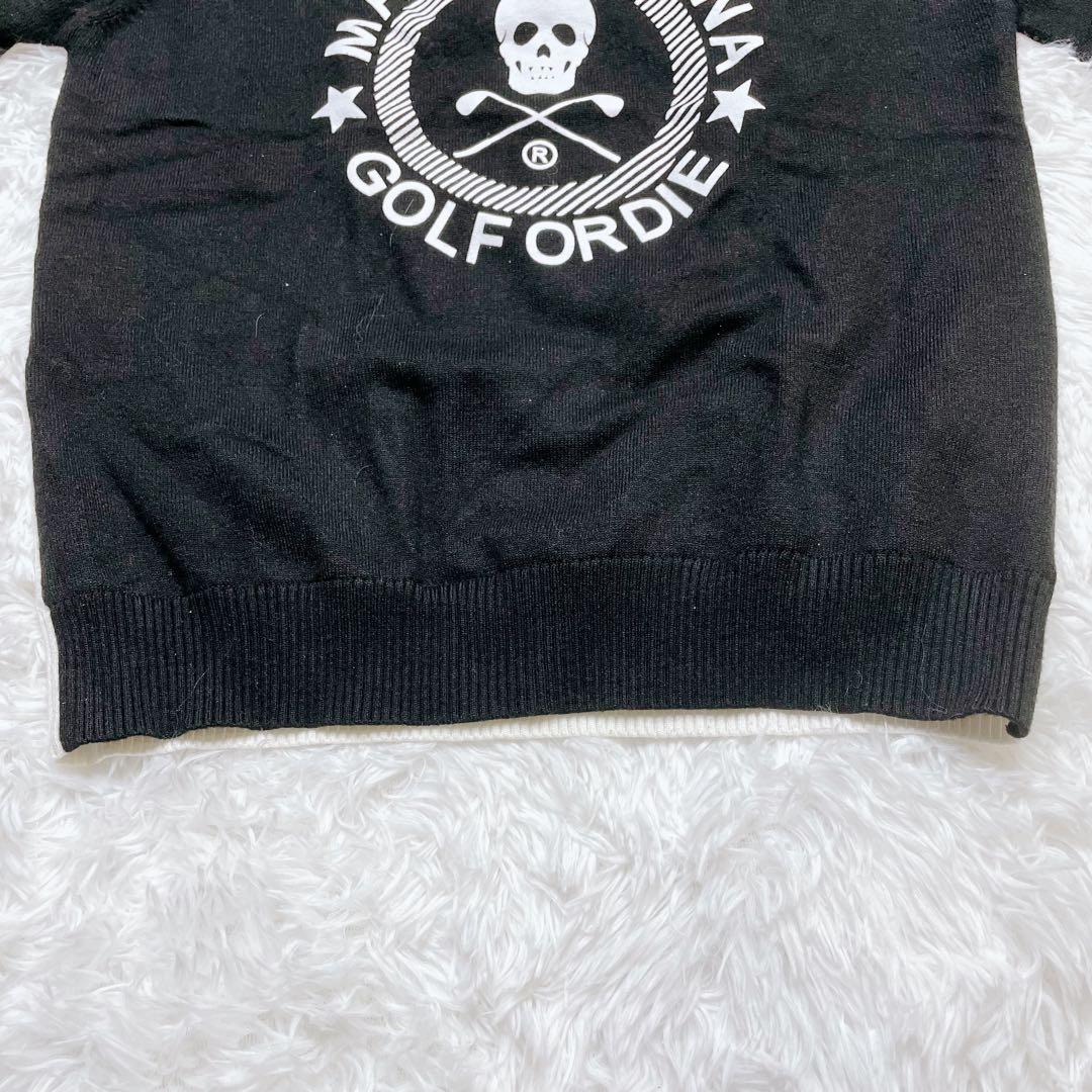 完売品マークアンドロナ 近年 バイカラー クルーネック　セーター スカル ドクロ