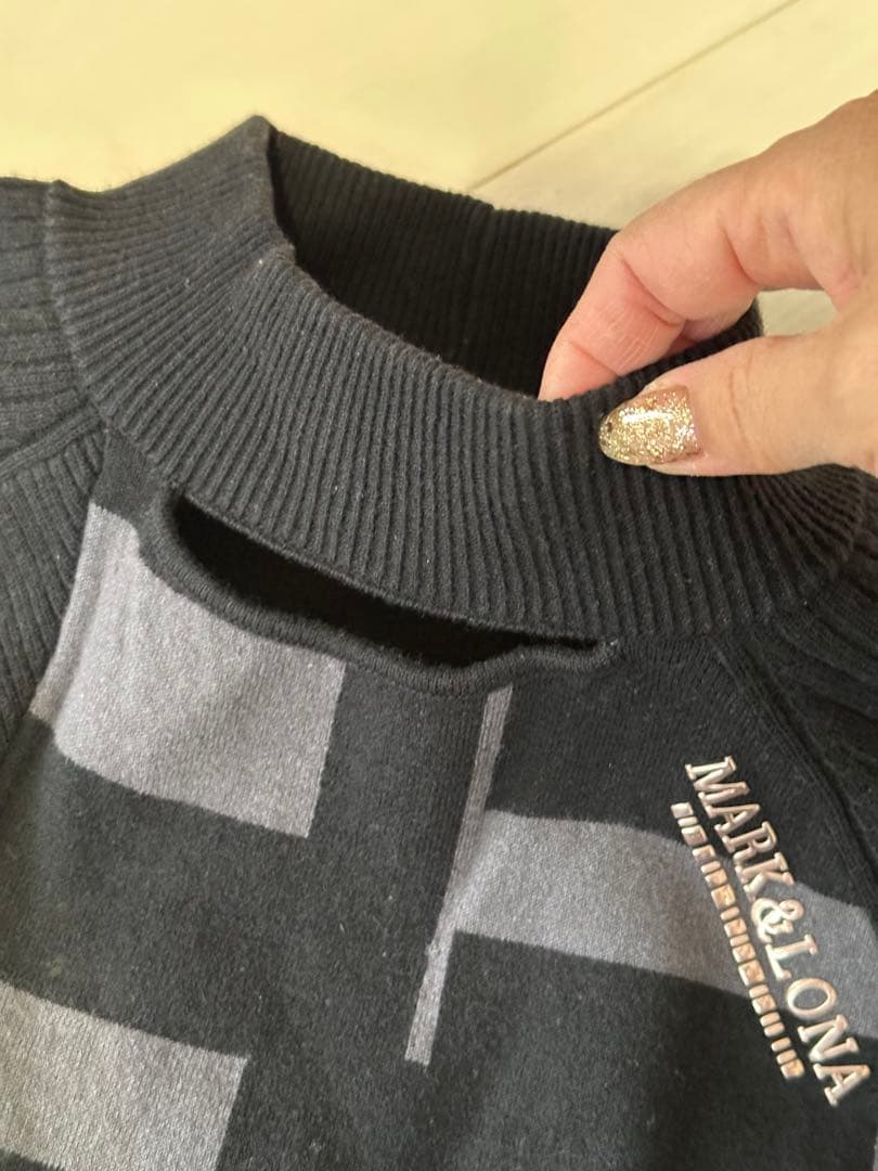 MARK&LONA定価64800円ブラック ニットワンピース