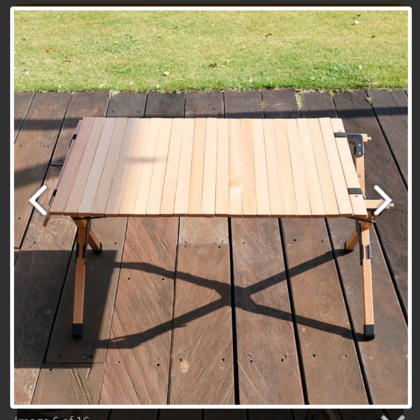 木製アウトドアテーブル 折りたたみ式　シャスタ　フォールディングテーブル