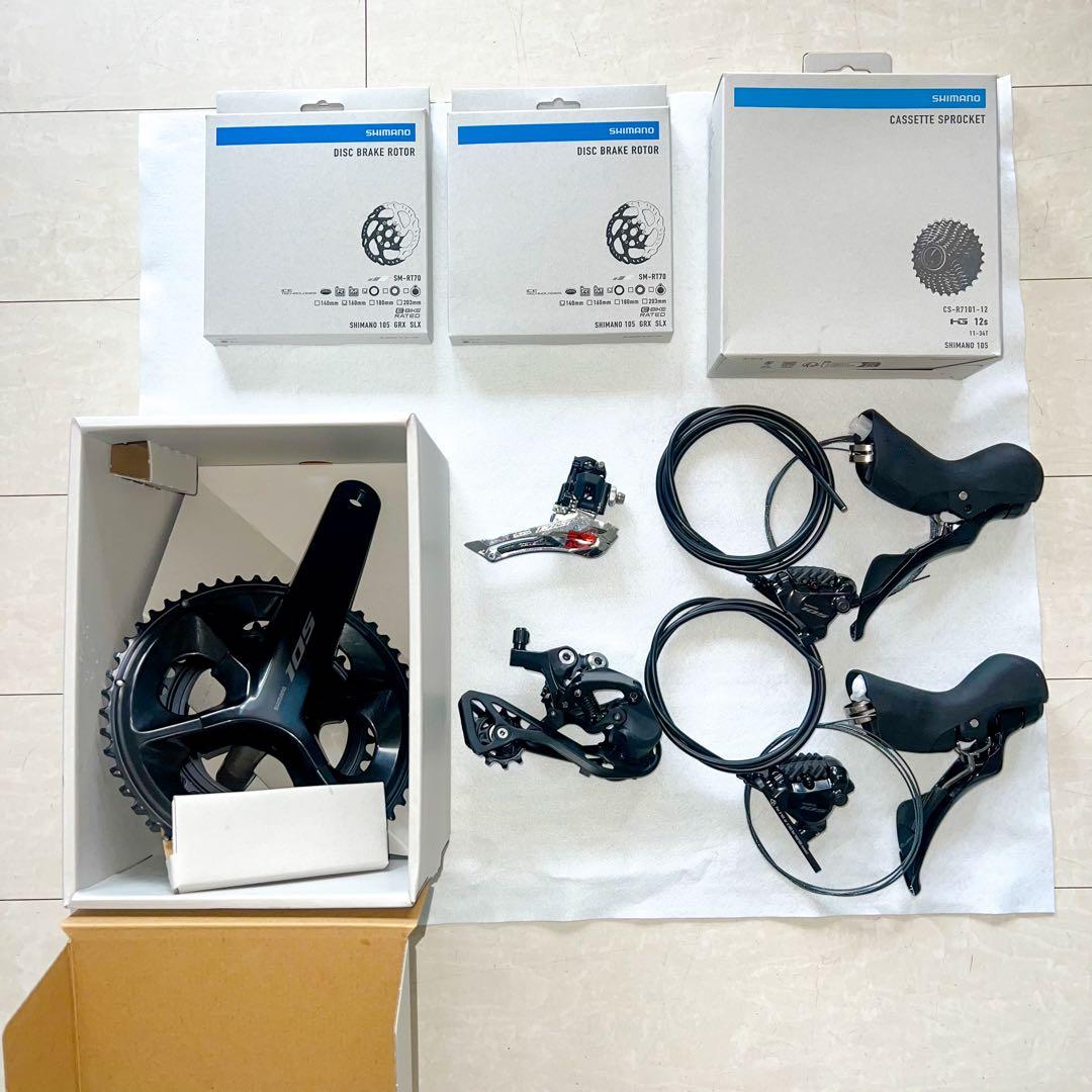 【新品】105 R7100 機械式コンポ＋油圧ディスク 2x12