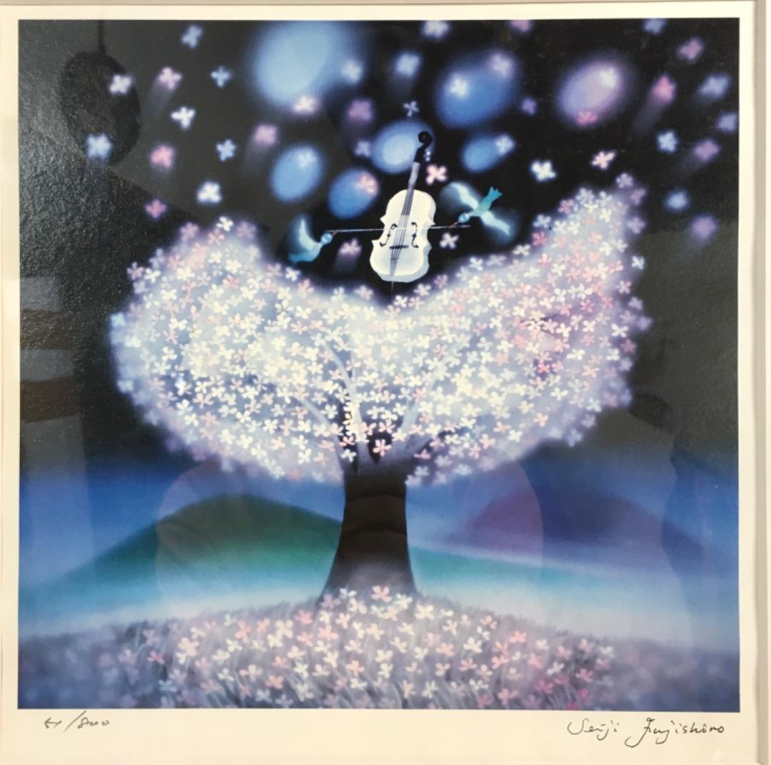 ○[作品極美品 藤城清治 ダイヤモンドスクリーニング 光の夢 本人直筆サイン