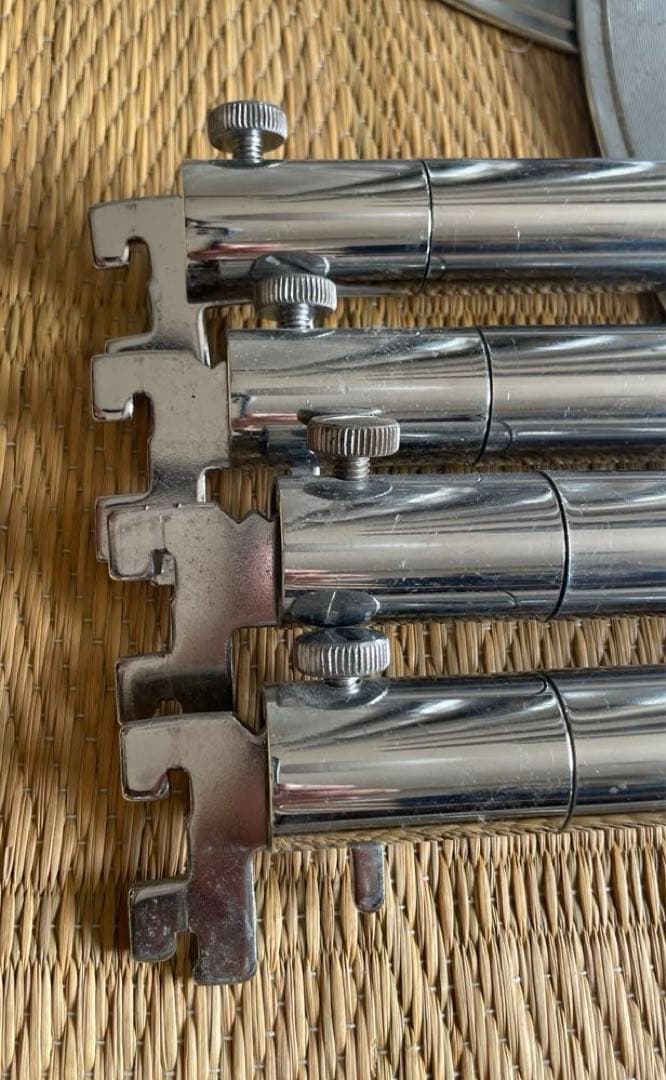 クロムメッキ 店舗什器 ポール8本　バー5本