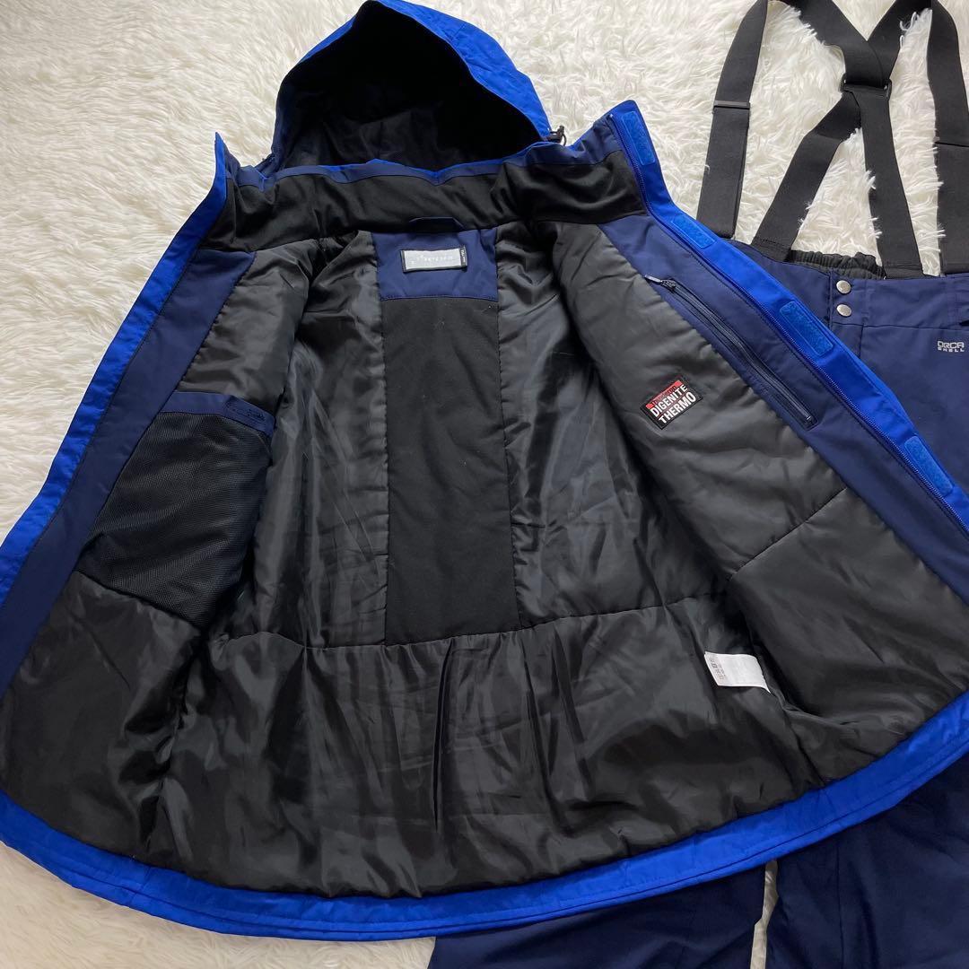 高級感✨フェニックス スキーウェア セット 上下 メンズ M 青 黒 総柄