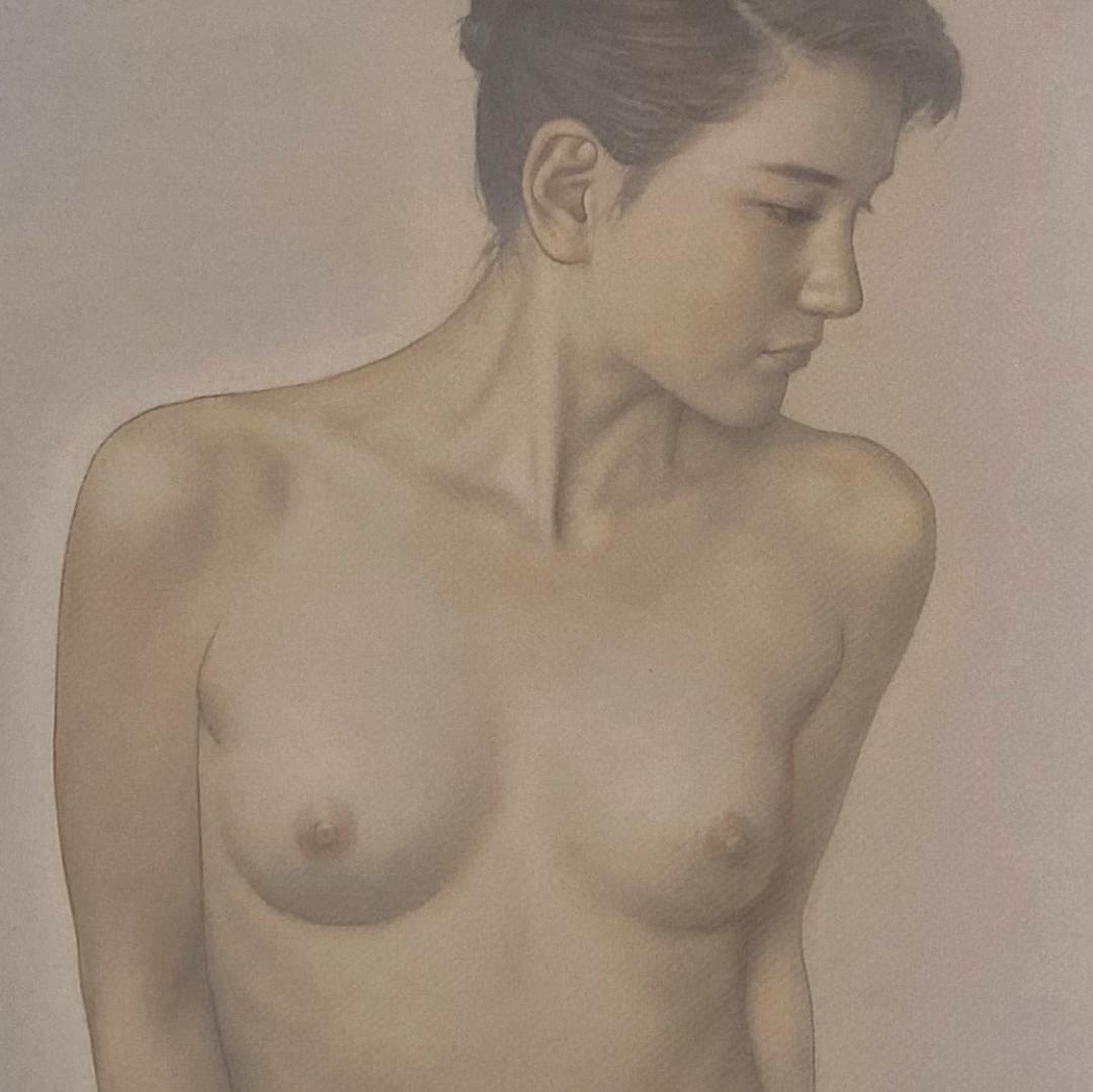 高塚省吾、【月はその位置にとどまって】、希少な額装用画集画、新品高級額