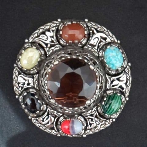 希少！！！イギリス ヴィンテージ MIRACLE社 大きなブローチ ネックレス