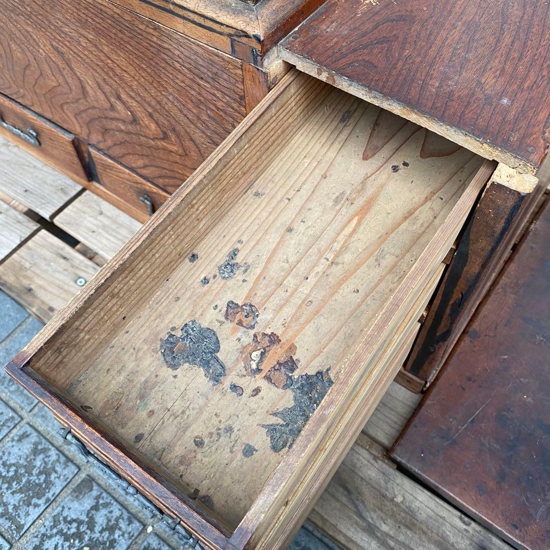 時代物 長火鉢 5杯 引き出し付き 古道具 昭和レトロ 古民家 インテリア