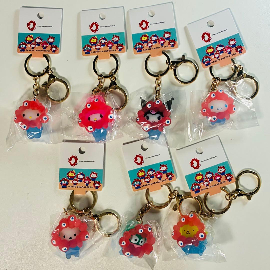 万博 サンリオ ミャクミャク 7種コンプ キーホルダー3セット