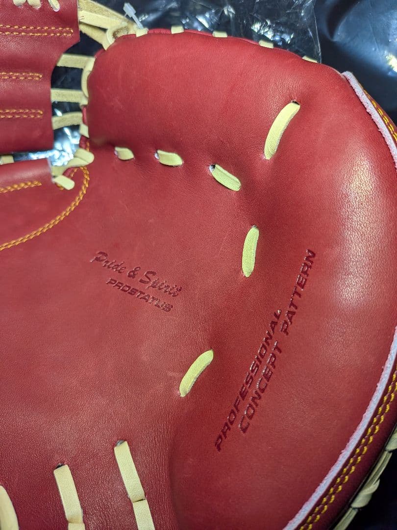 ZETT PROSTATUS 軟式グローブ 赤 2