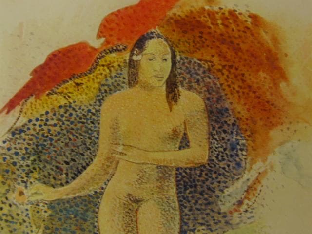 ポール・ゴーギャン、【タヒチの女】、希少な画集画より