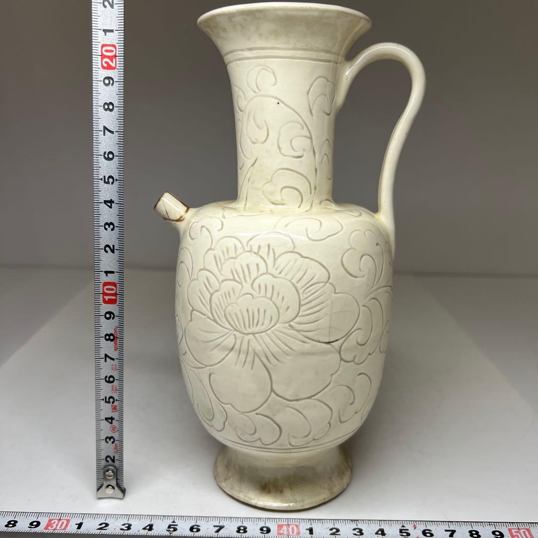 中国宋時代　掻落白釉水注　高さ21.7㎝　東Y7-0806⭐︎2Fトトチル