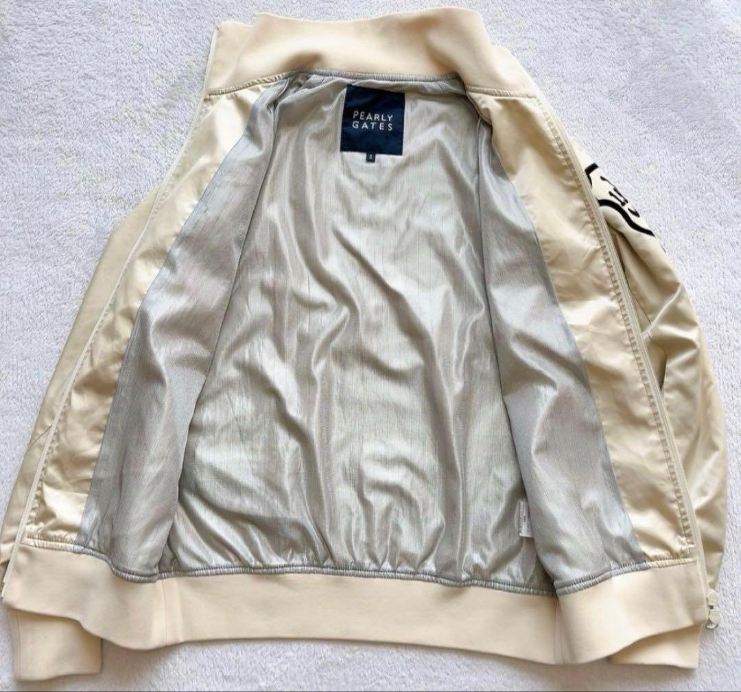 パーリーゲイツ　蓄熱裏地　スニード　ジャケット　ジップ　アイボリー　白　ベージュ