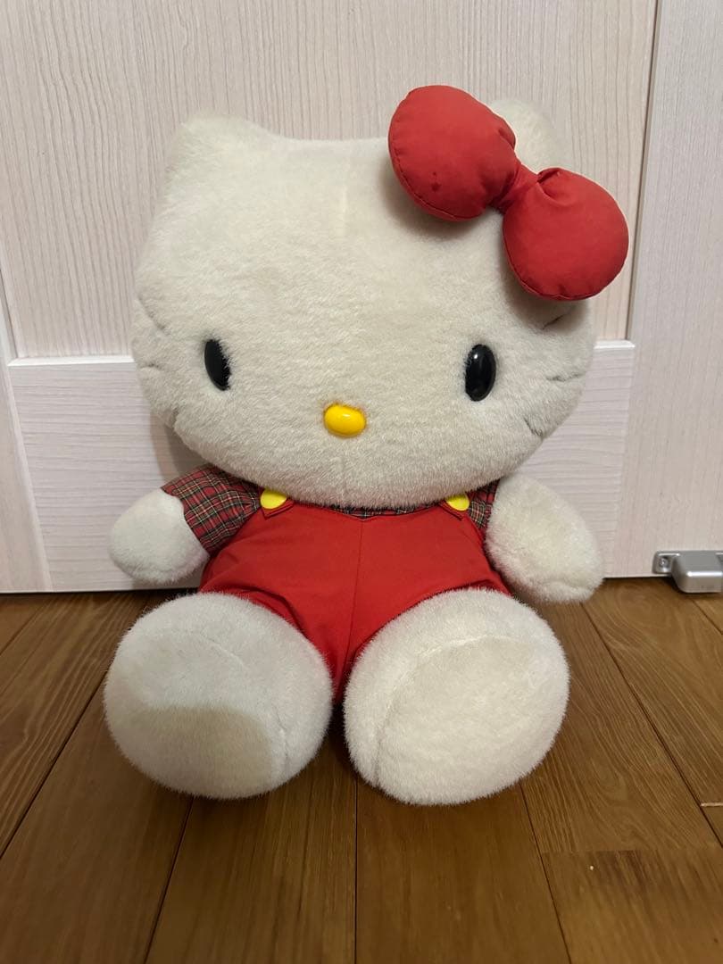ハローキティ ぬいぐるみ チェック柄 平成レトロ サンリオ 人形